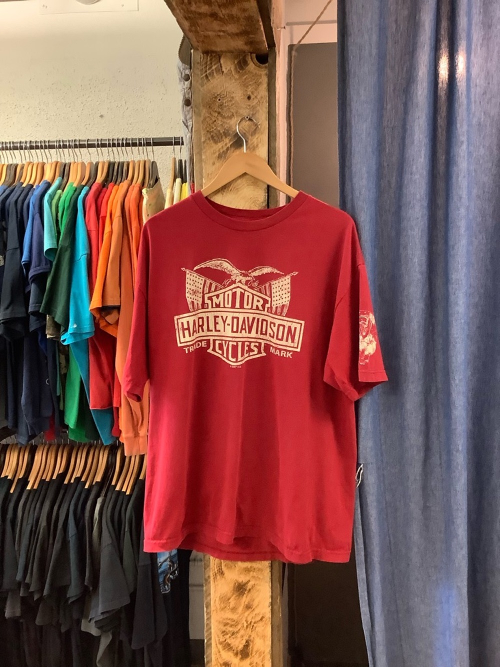 Vintage 2007 Harley Davidson Red Graphic T-Shirt